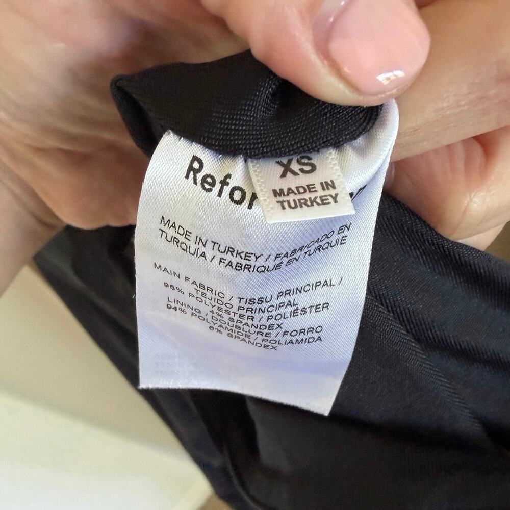 NWT Reformation Marieta Sheer Mesh Knit Mini Dress Black XS - Picture 6 of 6